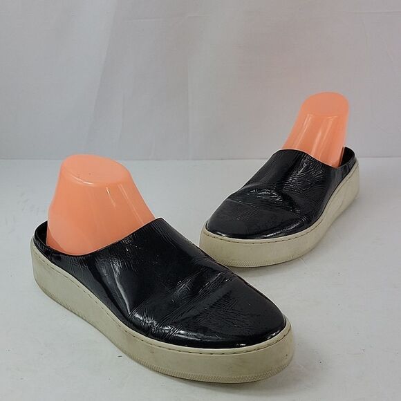 Free People Whynwood Black Patent Leather Slip On Women's Mule - Picture 3 of 14